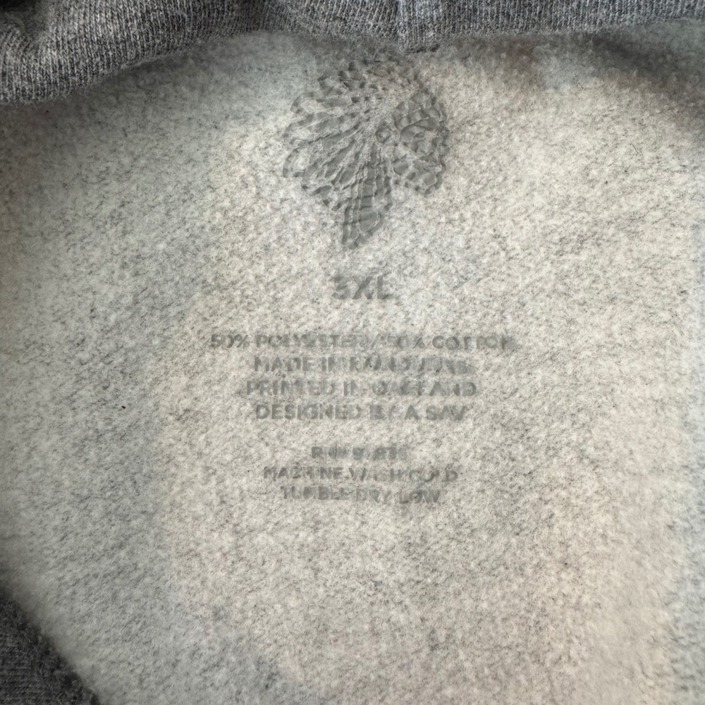 Aloha Hawaii Gray Elephant 50% Cotton Hoodie Sweatshirt Men 3XL #336 - Picture 5 of 6